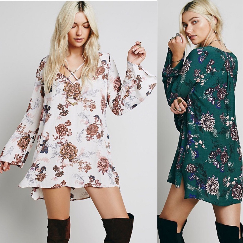 🚫SOLD🚫Free People Heart Beat Pink Floral Tunic
